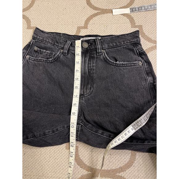 Garage denim black distressed vintage straight jeans, size: 0/ 24 - Picture 9 of 13